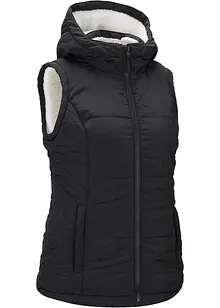 Gilet trapuntato tecnico con fodera effetto peluche, bonprix