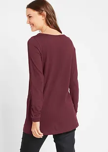 Maglia lunga svasata in cotone, bonprix