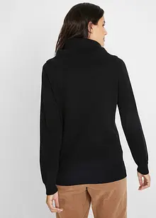 Maglione in filato fine con collo ampio, bonprix