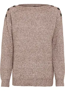 Maglione oversize con bottoni, bonprix