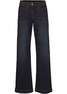 Jeans wide leg con bordo vita confortevole, vita media, bonprix