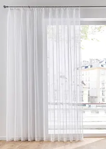 Tenda trasparente in poliestere riciclato con bordo in pizzo, bonprix