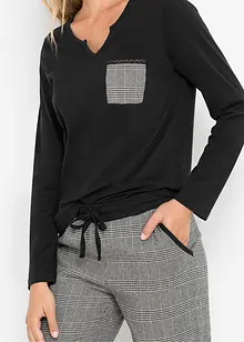 Pigiama con pantaloni in flanella, bonprix