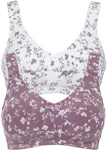 Reggiseno senza ferretto  con cotone biologico (pacco da 2), bonprix