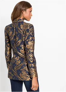 Cappotto corto in fantasia jacquard dorata, bonprix