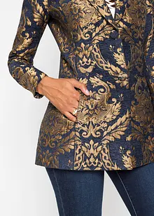 Cappotto corto in fantasia jacquard dorata, bonprix