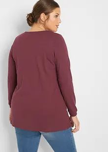 Maglia lunga svasata in cotone, bonprix