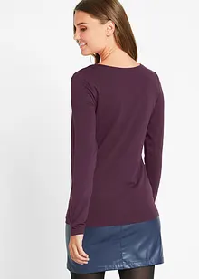 Maglia elasticizzata a maniche lunghe, bonprix