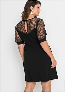 Abito di jersey con pizzo, bonprix