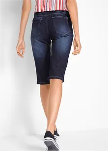 Bermuda in jeans elasticizzati con fondo arrotolato, bonprix