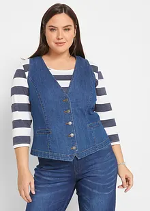 Gilet in jeans elasticizzato, bonprix