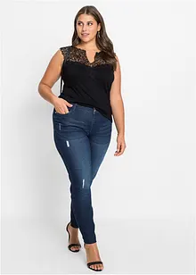 Jeans skinny elasticizzati, vita media, bonprix