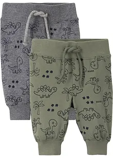 Pantaloni di jersey (pacco da 2) in cotone biologico, bonprix