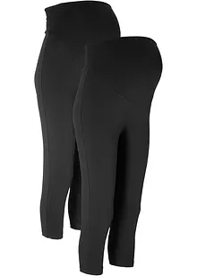 Leggings capri prémaman (pacco da 2), bonprix