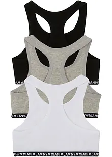 Reggiseno bustier con morbido cotone (pacco da 3), bonprix