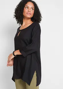 Blusa oversize in vicosa con fondo a punte, bonprix