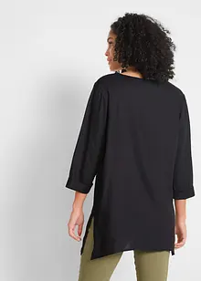 Blusa oversize in vicosa con fondo a punte, bonprix