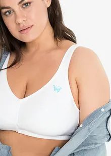 Reggiseno senza ferretto  con cotone biologico (pacco da 2), bonprix