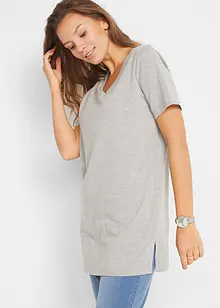 T-shirt lunga con scollo a V (pacco da 2), bonprix