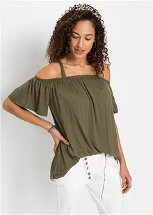 Maglia a spalle scoperte in morbida viscosa, bonprix