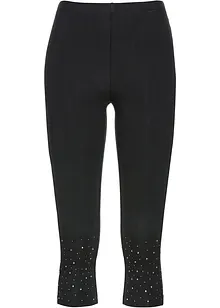 Leggings a pinocchietto con strass, bonprix