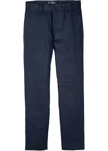 Pantaloni chino in lino con cinta confortevole regular fit straight, bonprix