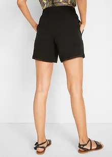 Shorts in jersey con cinta comoda e pizzo, bonprix