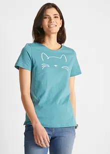 T-shirt con gatto stampato, bonprix