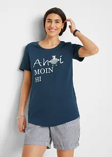 T-shirt in cotone con stampa marinara, bonprix