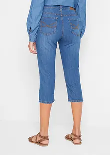 Jeans capri slim, a vita media, bonprix