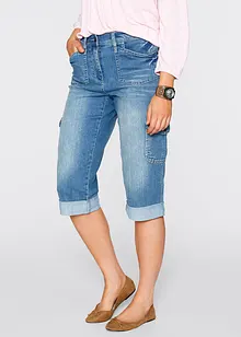 Jeans cargo elasticizzati, a vita media, bonprix