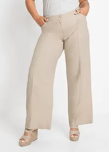 Pantaloni a palazzo in misto lino, bonprix