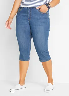 Jeans capri slim, a vita media, bonprix