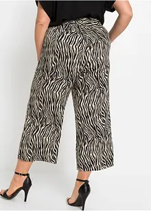 Pantaloni culotte fantasia in viscosa fluente, bonprix