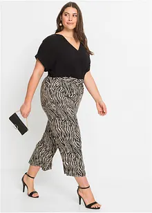 Pantaloni culotte fantasia in viscosa fluente, bonprix