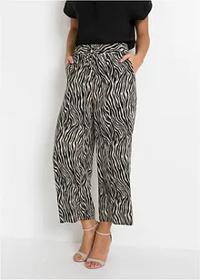 Pantaloni culotte fantasia in viscosa fluente, bonprix