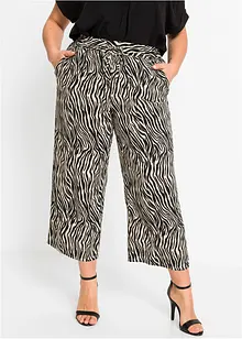 Pantaloni culotte fantasia in viscosa sostenibile, bonprix