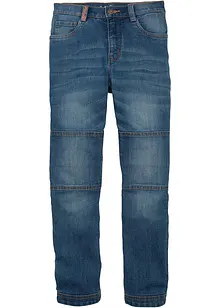 Jeans elasticizzati con rinforzo al ginocchio regular fit, a vita media, bonprix