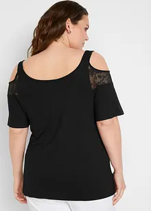 Tunica in jersey con pizzo e viscosa sostenibile, bonprix