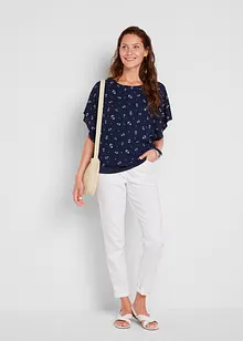 Blusa in georgette a maniche corte, bonprix