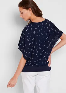 Blusa in georgette a maniche corte, bonprix