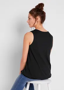 Top in cotone con effetto a portafoglio e elastico, bonprix