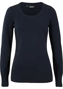 Maglione basic in maglia fine con cotone riciclato, bonprix