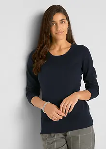 Maglione basic in maglia fine con cotone riciclato, bonprix