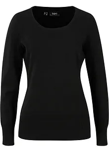 Maglione basic in maglia fine con cotone riciclato, bonprix