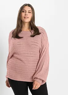 Maglione traforato oversize, bonprix