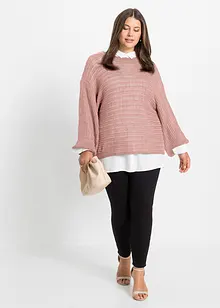 Maglione traforato oversize, bonprix