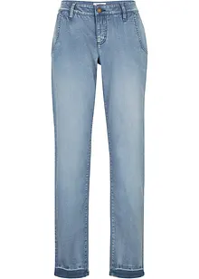 Jeans elasticizzati morbidi modello chino, cropped, bonprix