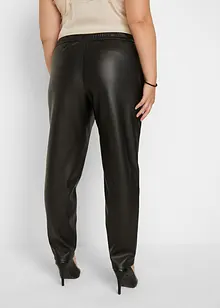 Pantaloni in similpelle con elastico in vita, bonprix