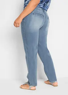 Jeans elasticizzati morbidi modello chino, cropped, bonprix